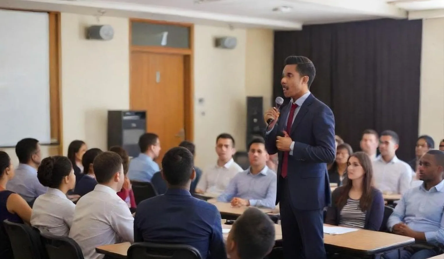 Public speaking training session